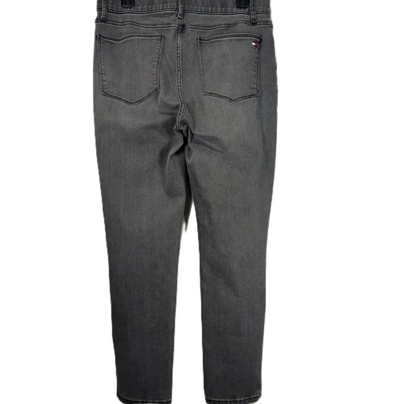 Tommy Hilfiger Denim - Tommy Hilfiger Women's 12 High Rise Gray Straight Leg Jeans Soft Stretch Denim